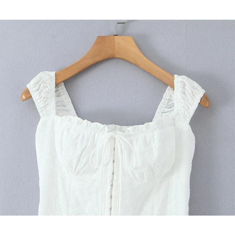 White Summer Strapless Dress