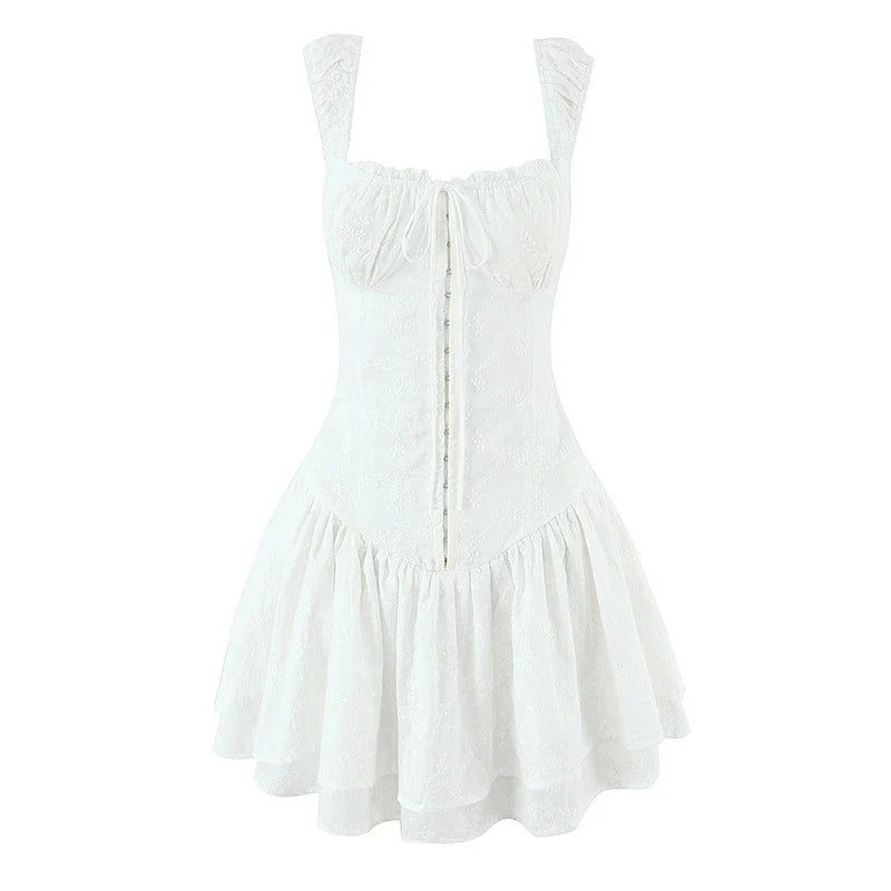 White Summer Strapless Dress