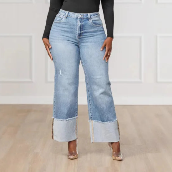 Women’s Wide-Leg Jeans High Waist Denim