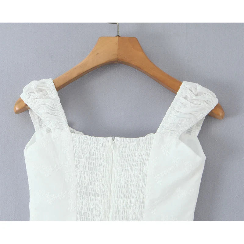 White Summer Strapless Dress
