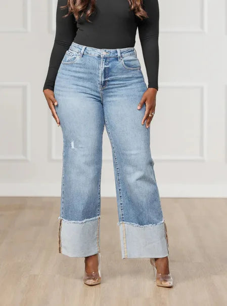 Women’s Wide-Leg Jeans High Waist Denim