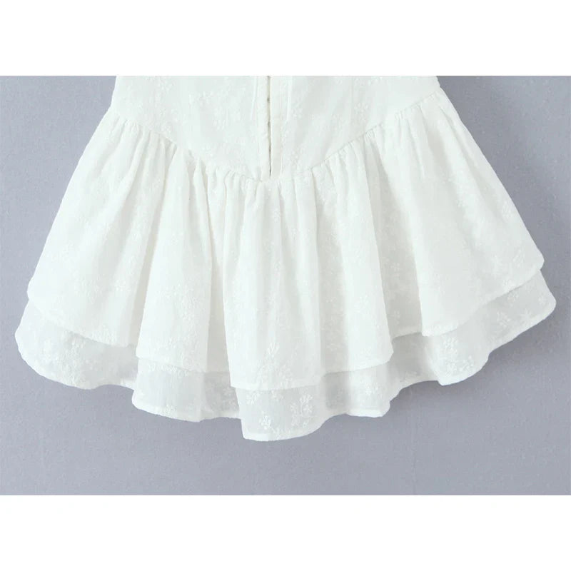 White Summer Strapless Dress
