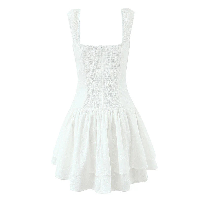 White Summer Strapless Dress