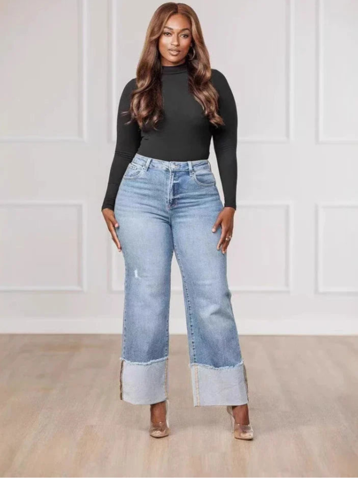 Women’s Wide-Leg Jeans High Waist Denim