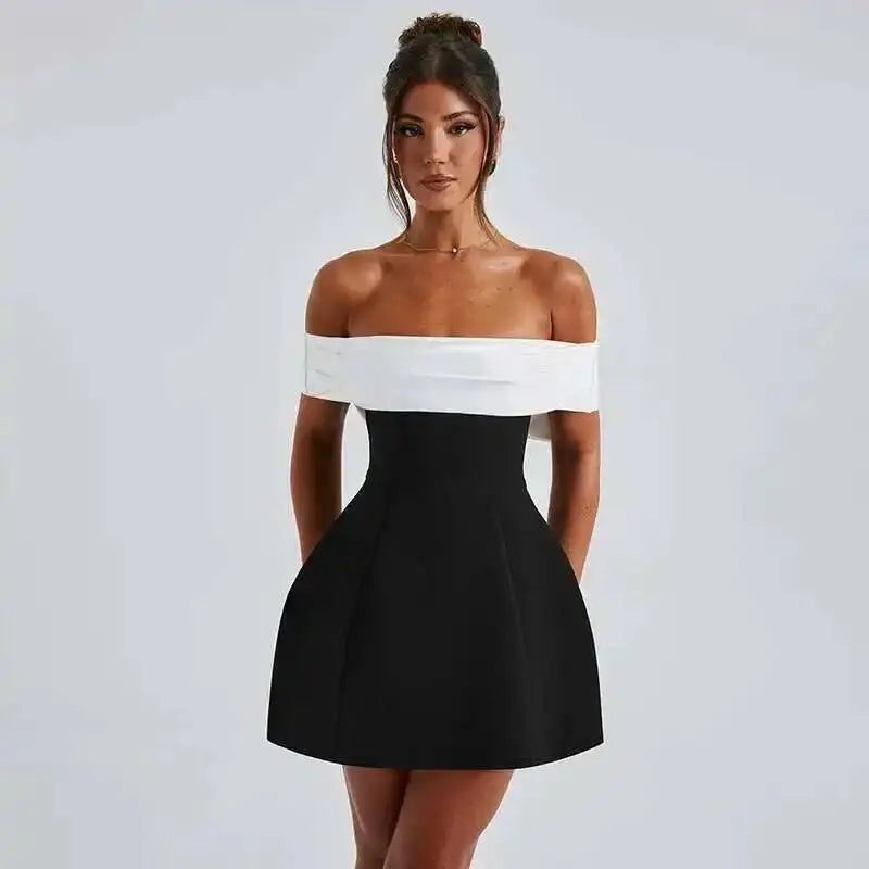 Off-Shoulder Mini Cocktail Dress