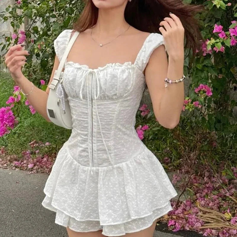 White Summer Strapless Dress