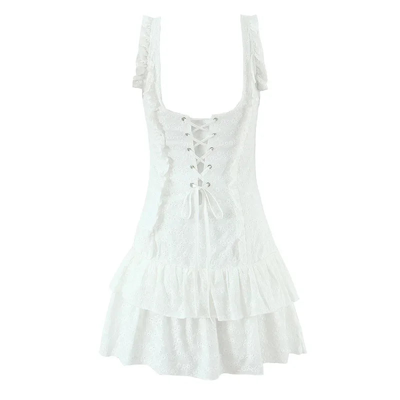 White Stylish Mini Corset Dress 